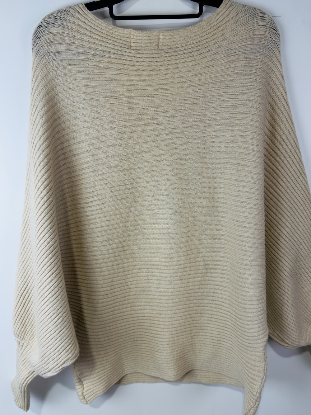 Pinque Cream Ribbed Scoop-Neck Sweater - Picture 6 of 10